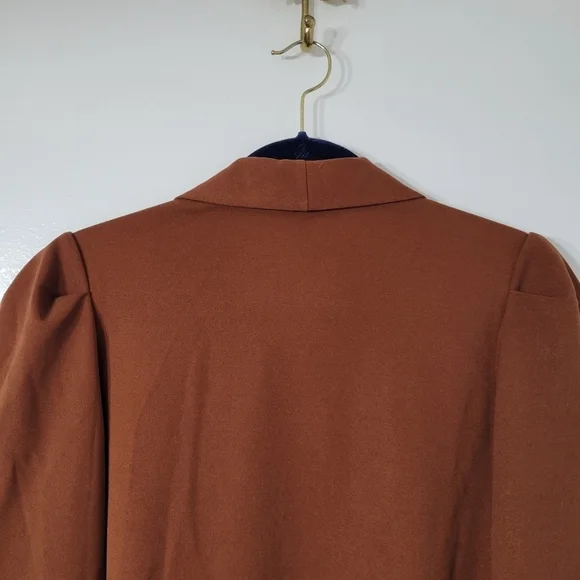 Andree by Unit Puff Sleeve Chestnut Brown Blazer Size S - Picture 6 of 11